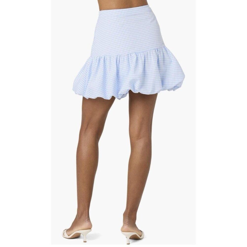 ASTR the Label Blue Gingham Bubble Hem Mini Skirt Coquette Dorothy Wizard of Oz - Picture 4 of 12